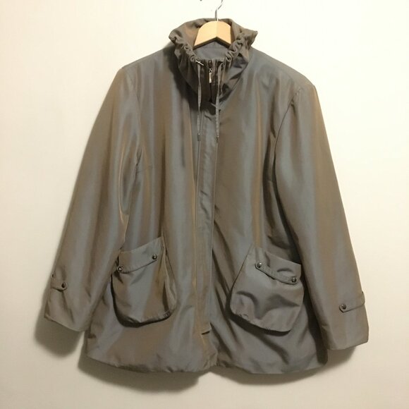 Faramos Korean Silky High Collar Hooded Jacket - Picture 3 of 15